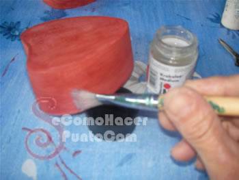 Cajas en forma de corazón con decoupage