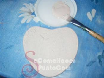 Cajas en forma de corazón con decoupage