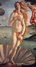 El nacimiento de venus de Sandro Botticelli, detalle